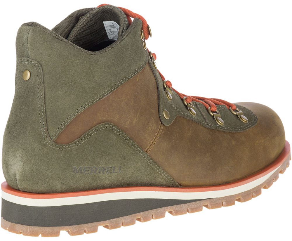 Merrell Boots Brown/Olive - West Fork Waterproof - Mens 57XVORSDI